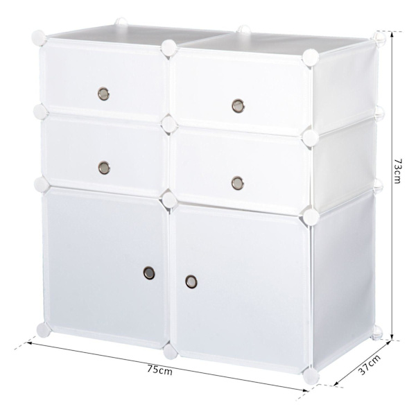 Rootz skabsgarderobe - hvid - stål, plast - 29,52 cm x 14,56 cm x 28,74 cm