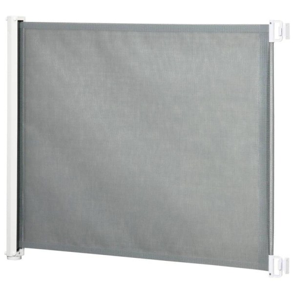 Rootz-turvaportti - Ovi- ja portaikkoportti - Rullautuva yhdellä kädellä - PVC - Harmaa - 5,5-115L x 5,5L x 82,5K cm