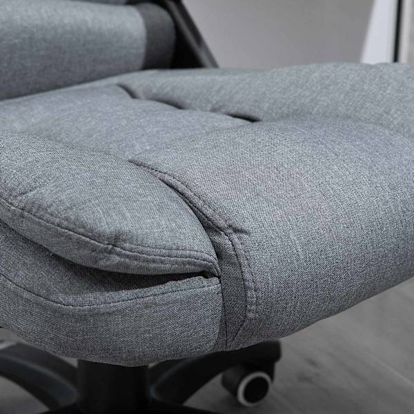 Rootz Executive Chair - Grå - Linne, skum, nylon - 26,38 cm x 26,38 cm x 49,6 cm