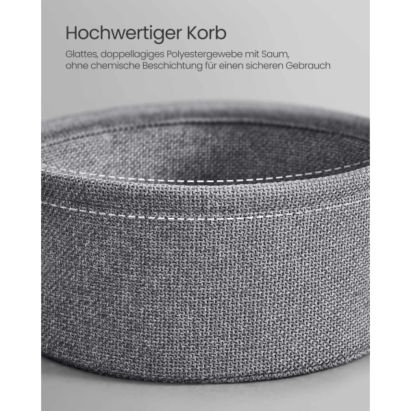 Rootz 2-delt sidebord - Endebord - Natbord - Spånplade Stål Polyesterstof - 45 cm x 50 cm - 39,6 cm x 18,2 cm - Letvægts - Holdbar - Nem montering