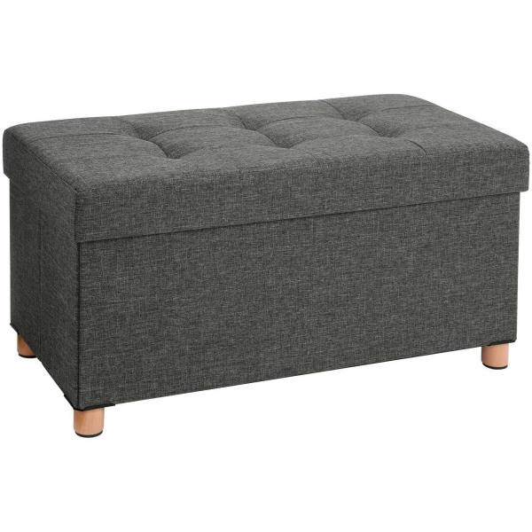Rootz Hocker - Puf - Opbevaringsplads - Mørkegrå - 76 x 38 x 40 cm