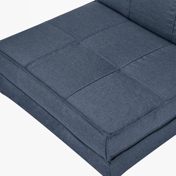 Rootz foldbar gulvsofa - gulvstol - 3-i-1 gulvsofa - Sammenklappelig lænestol - Sovesofa - Enkelt sovesofa - Mørkeblå - 61 x 73 x 58 cm