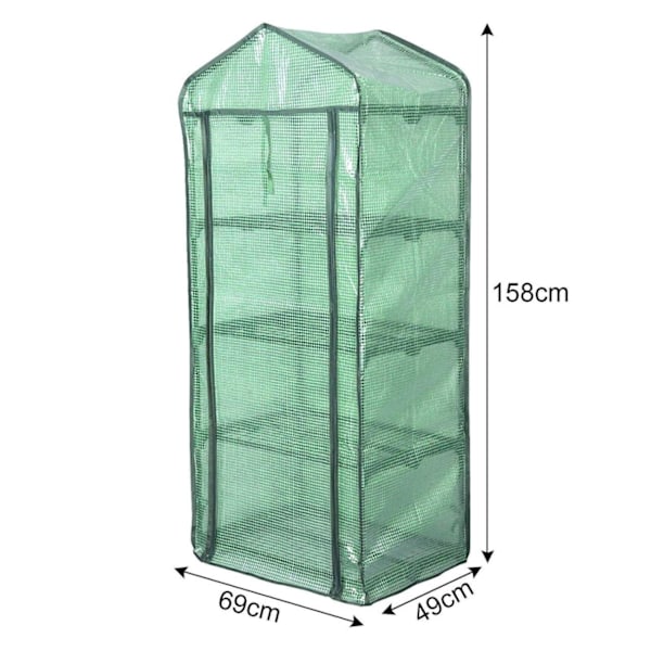 Rootz Folie Växthus 2/3 våningar - Litet växthus - Tomathus - Växtskydd - 69cm x 49cm x 158cm - 140g/m2 PE Mesh