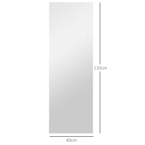 Rootz full längd LED -spegel - dimbar - ramlös - beröringskontroll - förbättra rummet - 40 cm x 120 cm