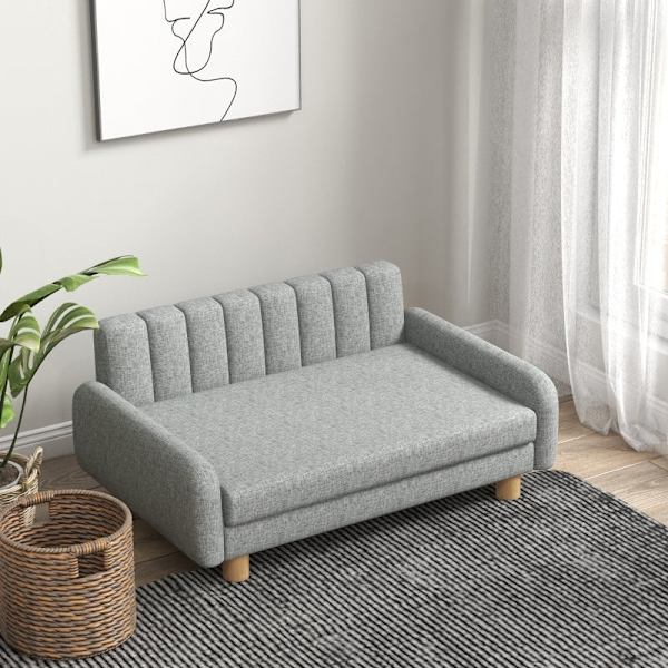 Rootz PawHut koiransänky - Lemmikkien lepotuoli - Koiran tyyny - Pehmeä tyyny - Pestävä päällinen - Liukumattomat jalat - 94W x 61D x 40K cm