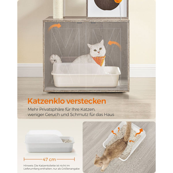 Rootz 2 in 1 -raaputustolppa - Kissapuu - Raaputustanko - Lastulevy - Pehmo - Sisal - Tukeva rakenne - Helppo koota - 60 cm x 52 cm x 185 cm