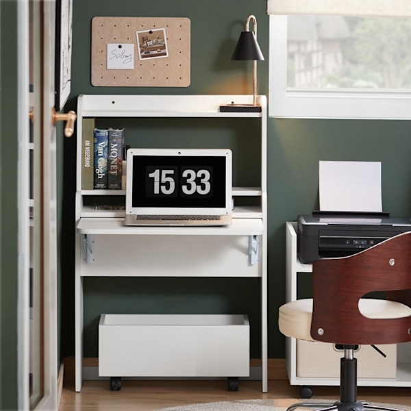 Rootz Multichunctional Desk - Hylly - kannettavan tietokoneen pöytä - Space Saver - 64x98x64cm, taitettava arvoon 64x98x25cm