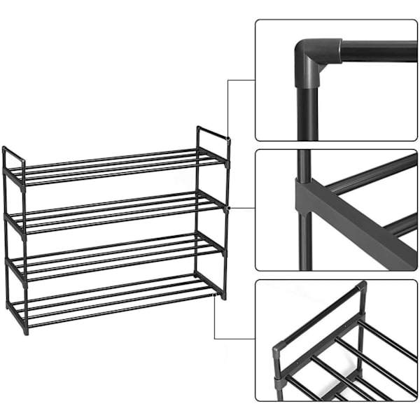 Rootz kenkäteline - Kenkäkaapit - 25 parille kenkätelineille - Kenkätelineet - 92 x 30 x 93 cm