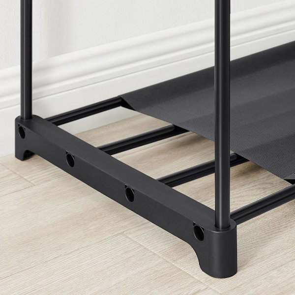 Rootz garderobe - Åben garderobe - Åbne skabssystemer - Walk-in-skabsorganisator - Fritstående åben garderobe - Stål - Plastik - Sort - 43 x 138 x 182