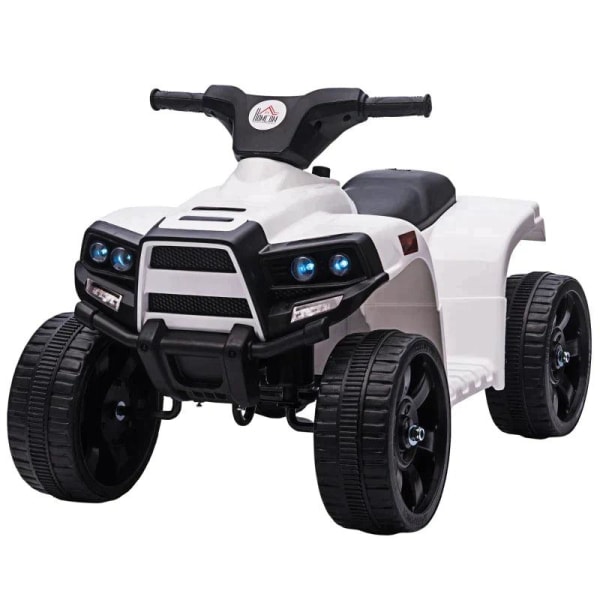 Rootz Mini Electric Quad - Elektrisk ATV-vagn för barn - Elmotorcykel med 2 strålkastare - Elektrisk Quad - Strandbil - Svart/Vit - 65 x 40 x 43 cm