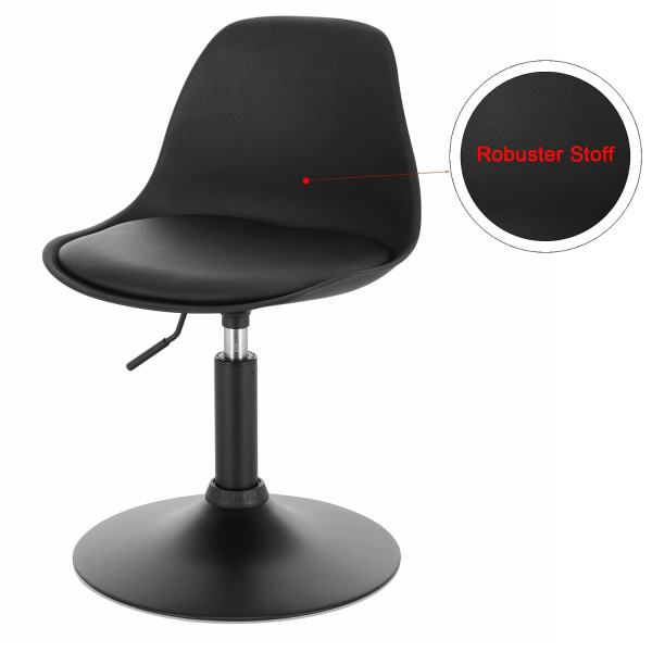 Rootz justerbar barpall - Bänkpall - Snurrstol - Ergonomisk design - Enkel montering - Robust konstruktion - 41cm x 61-73cm x 39cm