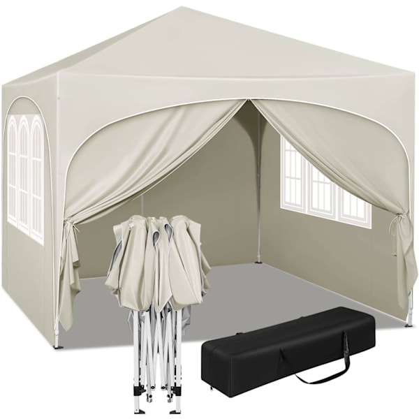 Rootz Ultimate Outdoor Gazebo - Väderbeständig paviljong - Eventtält - Stark metallram - UV- och regnskydd - Enkel installation - 3x3m