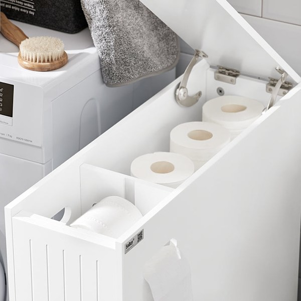 Rootz Niche Opbevaringsvogn - Køkkenvogn - Badeværelsesskab - Mobil og stabil - Rigelig opbevaring - MDF-konstruktion - 20cm x 75cm x 60cm