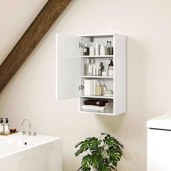 Rootz vægmonteret badeværelse skab - vægskab - justerbare hylder - maksimer opbevaring - 40 cm x 27 cm x 77 cm