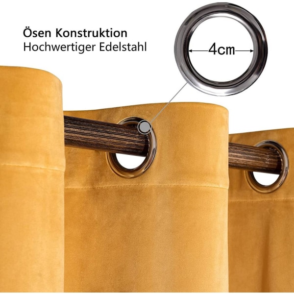 Rootz Premium mörkläggningsgardiner - Mörkläggningsgardiner - Sekretessgardiner - Ljusblockerande, energibesparande, enkelt underhåll - 100 % polyeste