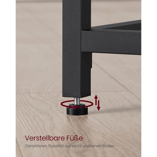 Rootz Black Desk - Lastulevypöytä - Teräsjalat - Suuri toimistopöytä - 50 cm x 100 cm x 75 cm - Tukevat ja tyylikkäät kodin toimistokalusteet