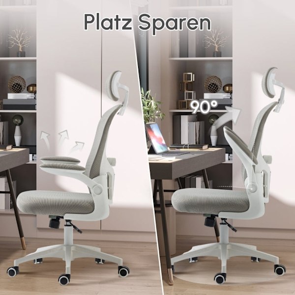 Rootz Kontorstol - Computerstol - Arbejdsstol - Ergonomisk design - 62cm x 64cm x 112-120cm