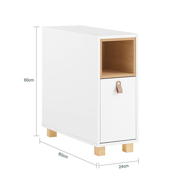 Rootz Sofa Side Bord - End Table - Bedside Cabinet - MDF & Pine - 3 skuffer & rum - 24x60x60cm