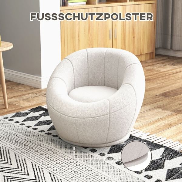 Rootz Kids pehmustettu nojatuoli - Lasten tuoli - Pyörivä alusta - Paksu pehmuste - Suloinen muotoilu - 60cm x 56cm x 48cm