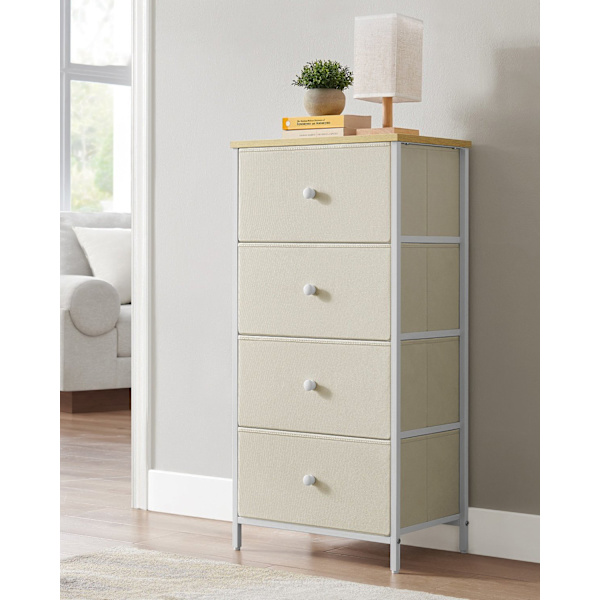 Rootz Opbevaringsskab - Garderobeskabe - Kommode - Spånpladestål - 30cm x 45cm x 91,7cm - Camel Yellow-Cream White