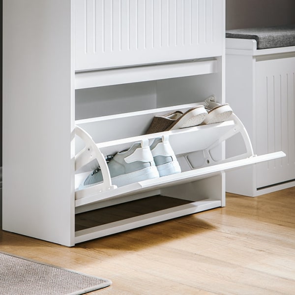 Rootz Shoe Tipper Cabinet - Skoställ - Skoförvaringsorganisator - Mångsidig förvaring - Enkel montering - Slitstarkt MDF-material - 61cm x 100cm x 26c