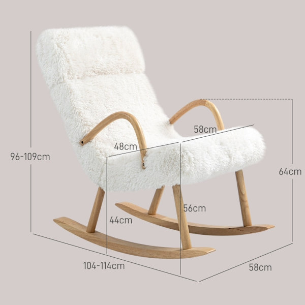 Rootz gungstol - avkopplande fåtölj - gungstol - mysig reträtt - 58cm x 114cm x 109cm