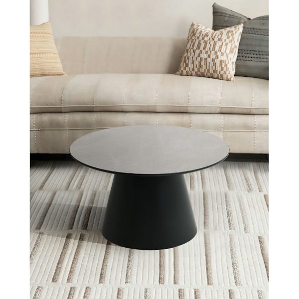 Rootz soffbord - Runt bord - Modernt soffbord - Minimalistisk design - Hållbar MDF-konstruktion - Stabilt och säkert - 60x60x40 cm