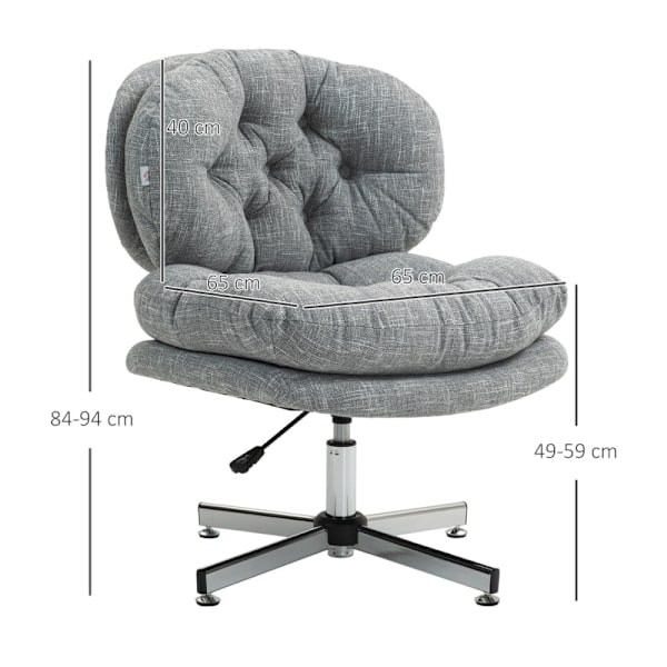 Rootz Ergonominen toimistotuoli - Pöytätuoli - Kääntötuoli - Hengittävä kangas - 65W x 65D x 84-94K cm