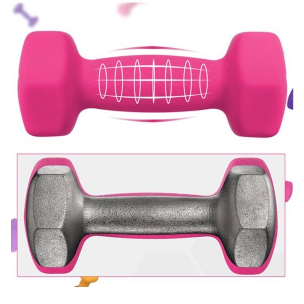 Rootz Halterset - 6 Halters - Hexagon - Hantelset - 2 x 1 kg - 2 x 1,5 kg - 2 x 2 kg