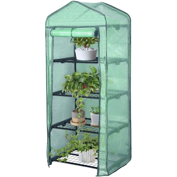 Rootz Folie Växthus 2/3 våningar - Litet växthus - Tomathus - Växtskydd - 69cm x 49cm x 158cm - 140g/m2 PE Mesh