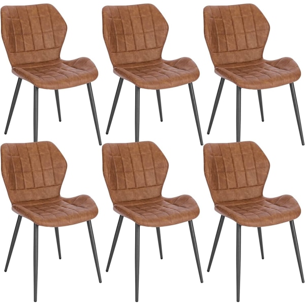 Rootz spisestuestole Sæt med 6 - Polstrede stole - Sæder i imite