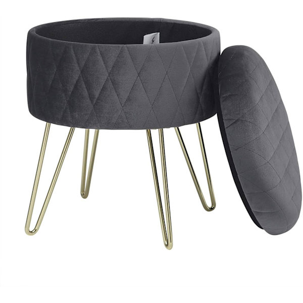 Rootz Makeup Pall - Sminkstol - Förvaringslåda - Sammetssits - Enkel montering - 31,5 cm x 31,5 cm x 36 cm
