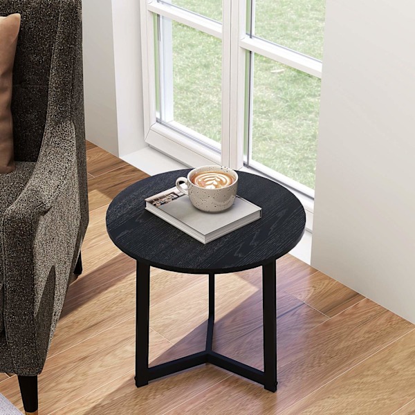 Rootz Moderne sofabord sæt på 2 - sofaborde - hekkeborde - Rumbesparende design - Ø48 x 45 timer cm, Ø40 x 40H cm - Skrabebestandig