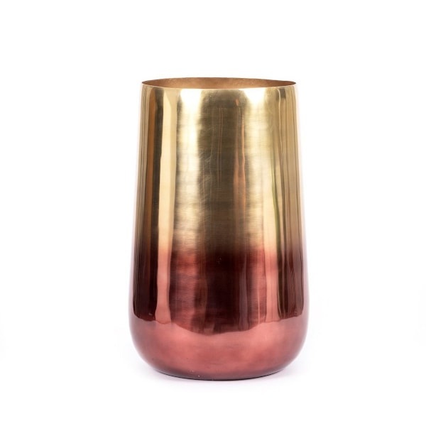 Rootz Two Tone Brass Planter - Dekorativ kruka - inomhusväxthållare - Lyxig design - 35 cm x 35 cm x 55 cm