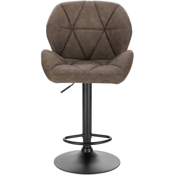 Rootz Barstolssæt - Bordskamler - Justerbare barstole - Ergonomisk design - Slidstærkt kunstlæder - Stabil metalbund - 94cm-116cm x 50cm x 40cm