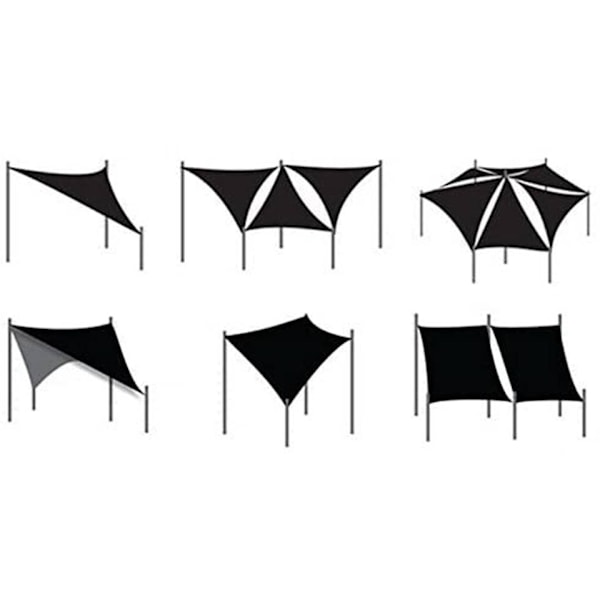 Rootz Sun Sail Markis - Skärmtak - UV-skydd - HDPE-tyg - 180gsm - 1,5 m sladdar - Elegant design - Effektiv 95cm x 95cm