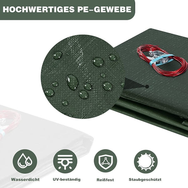 Rootz Premium poolovertræk - svømmebassinbeskytter - poolpresenning - holdbar, UV- og algebeskyttelse, affaldsbeskyttelse - flere størrelser (305 cm t