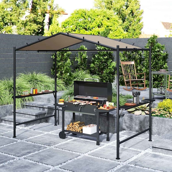 Rootz Grill Tält Gazebo - Pavilion Shelter - väderbeständigt tak - Skyddsdesign - 277 x 149 x 230 cm