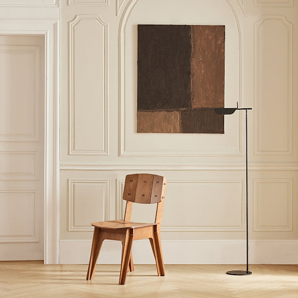 Rootz spisestuestol i træ - Køkkenstol - Kontorstol - Nem montering - Ridsefast - Miljøvenlig - 44,5 cm x 86 cm x 61 cm - Brun