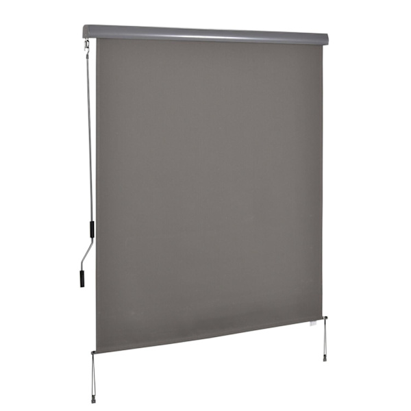 Rootz pystymarkiisi alumiini käsikammalla - harmaa - alumiini, polyesteri - cm x 62,99 cm x 98,42 cm