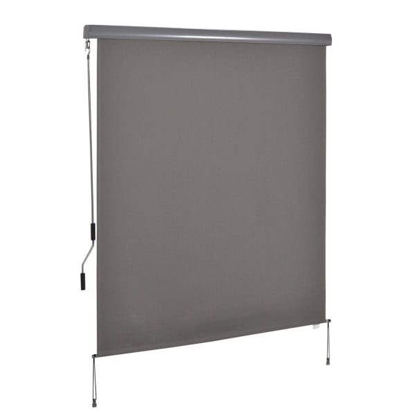 Rootz Vertikal Markis Aluminium med Handvev - Grå - Aluminium, Polyester - cm x 62,99 cm x 98,42 cm