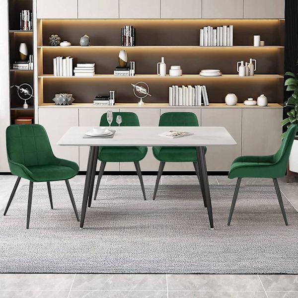 Rootz matstolsset - Stoppade stolar - Köksstol - Sammetsöverdrag - Ergonomisk design - 38cm x 43cm - 81,5cm x 47cm - Lastkapacitet 120kg