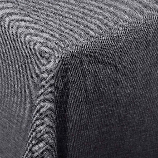 Rootz vattenavvisande duk - polyester linne-look - rektangulär bordsöverdrag - grå - dekorativ - lättskött - olika storlekar - 100% polyester - 40°C -