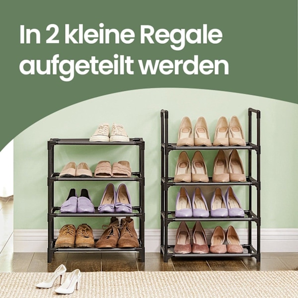 Rootz Schuhregal 8 niveauer - Skohylde - Skodabinet - Høj stabilitet - 46 x 28 x 145 cm