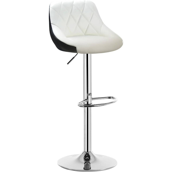 Rootz Barpall - Höjdjusterbar svängbar pall - Imiterat läder - Förkromad ram - Bekväm vadderad sits - 84-106 cm x 38 cm x 35 cm