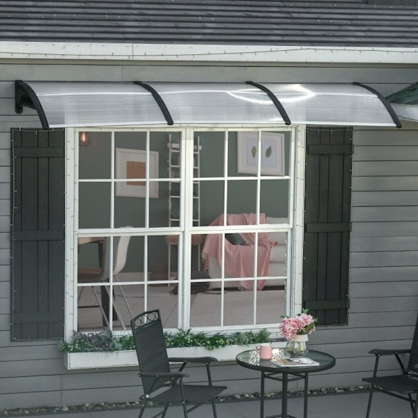 Rootz Entrétak - Dörrmarkis - Fönstertak - UV-skydd - 303L x 96W x 27H cm