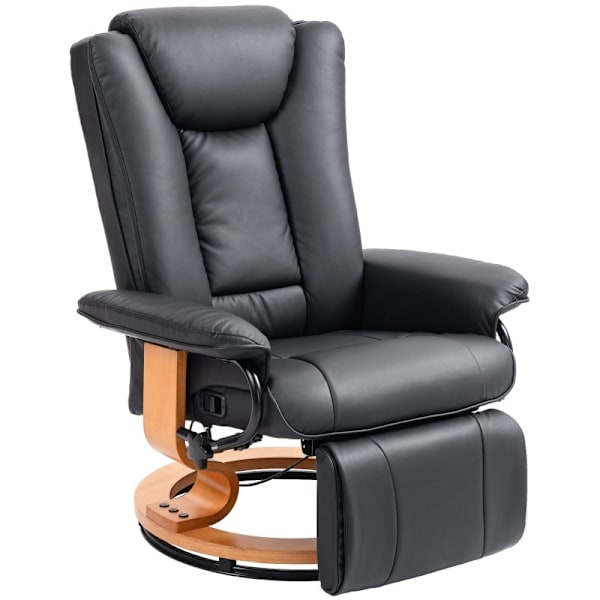 Rootz Fåtölj - TV-fåtölj - Fåtölj - Kompakt storlek - 135° recline - 360° roterande bas - konstläder - 78cm x 88cm x 103cm