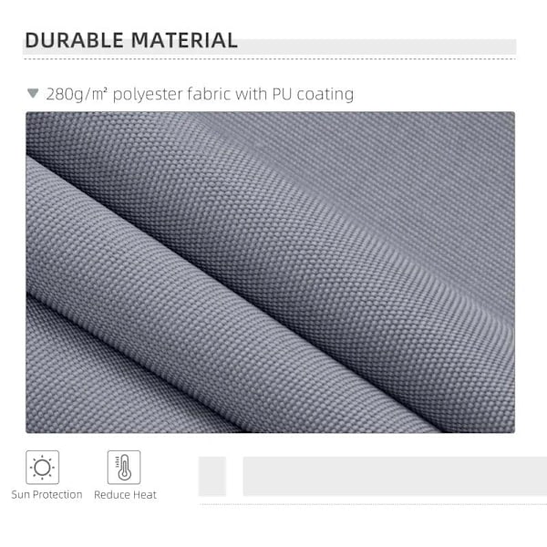 Rootz Markis - Manuellt infällbar markis - Aluminium Markis - Ledad markis - Grå - 4m x3m
