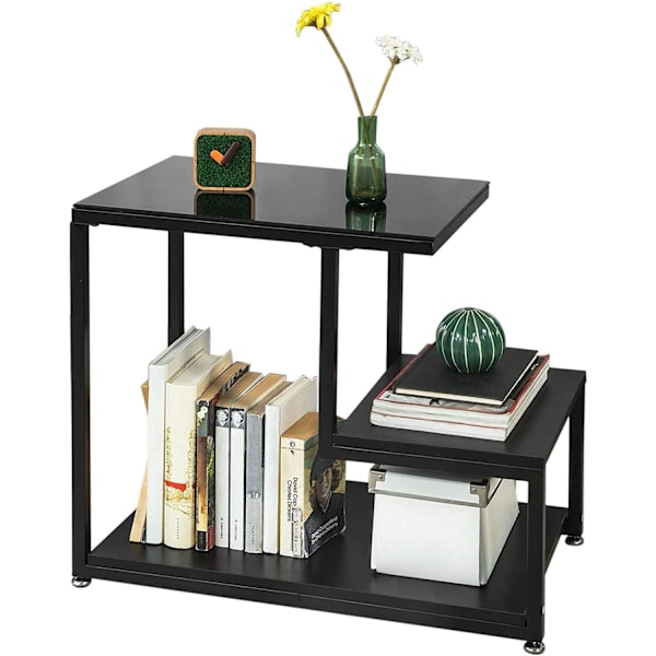 Rootz Sidebord - Sofabord - Stuebord med opbevaringshylde - B65 x D35 x H55cm