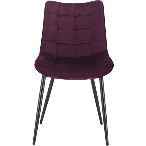 Rootz Set med 6 matstolar - Sammetssittplatser - Metallram - Bekväm, hållbar, ergonomisk design - 46 cm x 40,5 cm sits